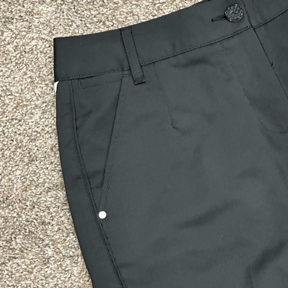 Women's Puma 4 Small Golf Shorts Black Bermuda Chino Khakis Stretch Active - Picture 6 of 10